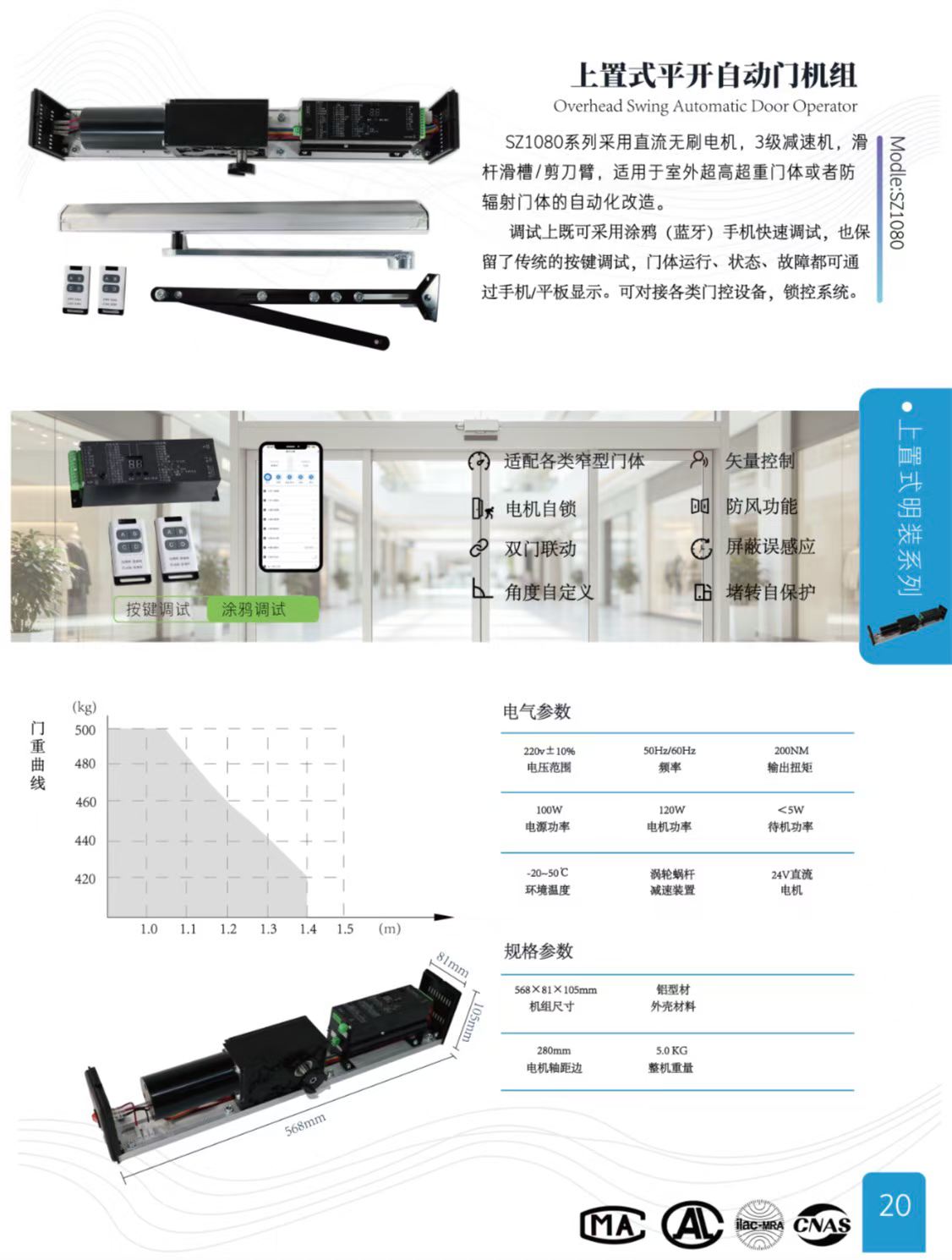 上置式平开自动门机组